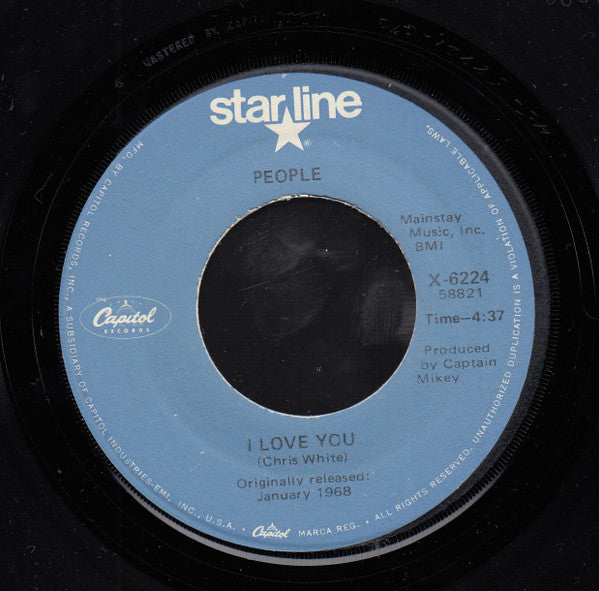 The Human Beinz / People (4) : Nobody But Me / I Love You (7", RE)