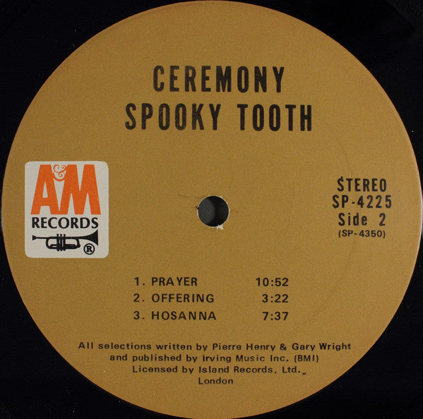 Spooky Tooth / Pierre Henry : Ceremony: An Electronic Mass (LP, Album, Ter)