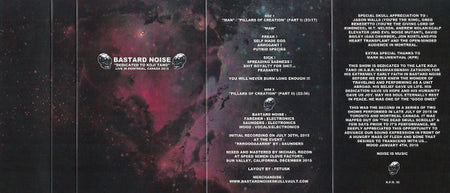 Bastard Noise : "Dedicated To Koji Tano" - Live In Montreal, Canada 2015 (Cass, Album, Ltd)