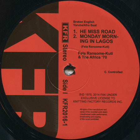 Fela Kuti & Africa 70 : He Miss Road (LP, Album, RE)