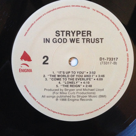 Stryper : In God We Trust (LP, Album, All)