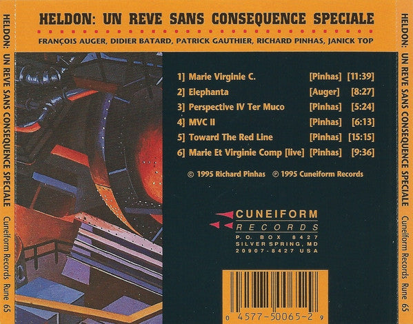 Heldon : Un Rêve Sans Conséquence Spéciale (CD, Album, RE)