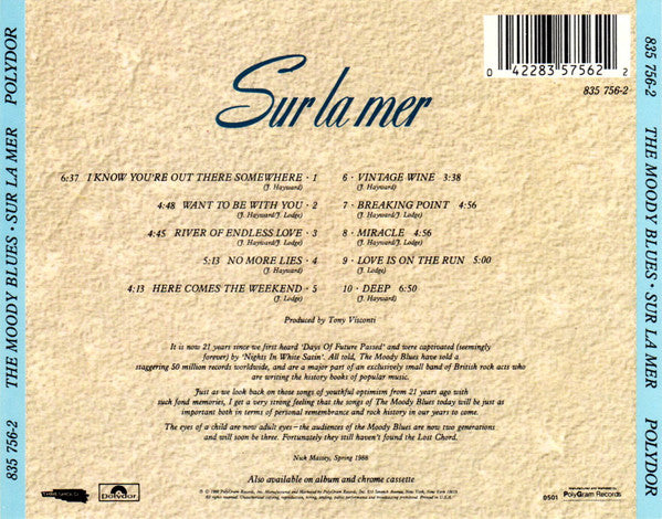 The Moody Blues : Sur La Mer (CD, Album)