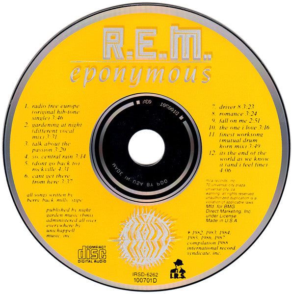 R.E.M. : Eponymous (CD, Comp, Club, BMG)