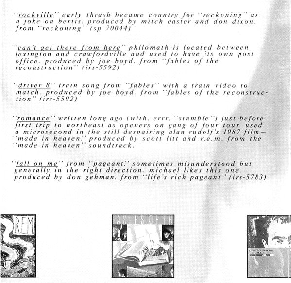 R.E.M. : Eponymous (CD, Comp, Club, BMG)