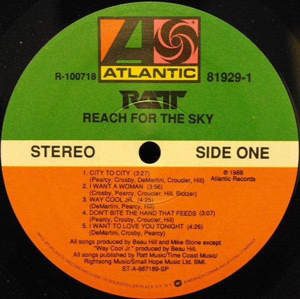 Ratt : Reach For The Sky (LP, Album, Club)