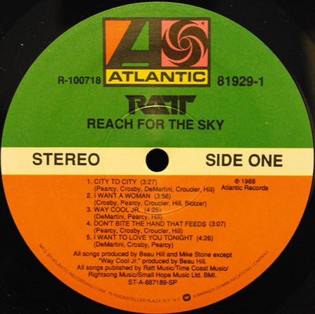 Ratt : Reach For The Sky (LP, Album, Club)