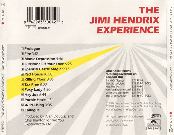 The Jimi Hendrix Experience : Live At Winterland (CD)