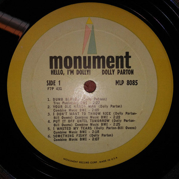 Dolly Parton : Hello, I'm Dolly (LP, Album, Mono)