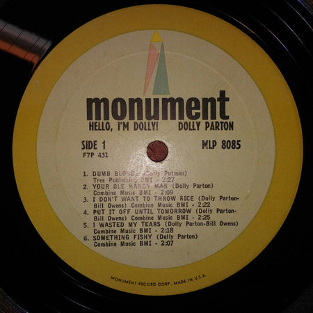 Dolly Parton : Hello, I'm Dolly (LP, Album, Mono)
