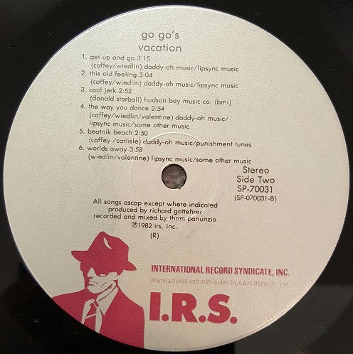 Go-Go's : Vacation (LP, Album, Ind)