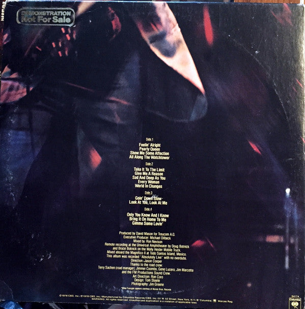 Dave Mason : Certified Live (2xLP, Promo)