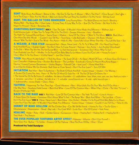 Todd Rundgren : The Complete Bearsville Albums Collection (Box, Comp + CD, Album, RE + CD, Album, RE + 2xCD, )