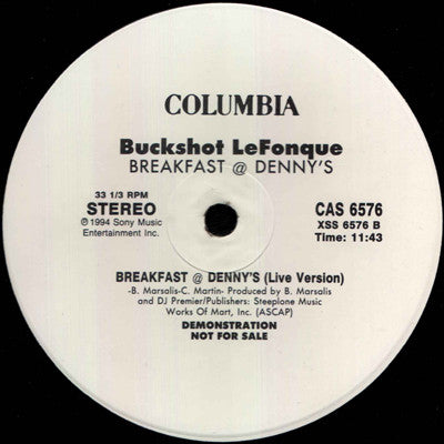 Buckshot LeFonque : Breakfast @ Denny's (12", Promo)