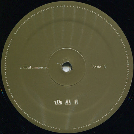 Kendrick Lamar : Untitled Unmastered. (LP, Album, SS/)