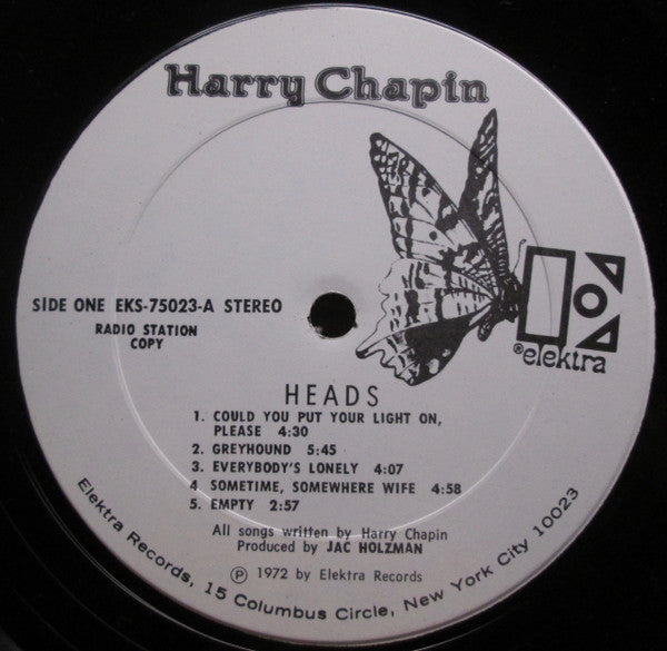 Harry Chapin : Heads & Tales (LP, Album, Promo)