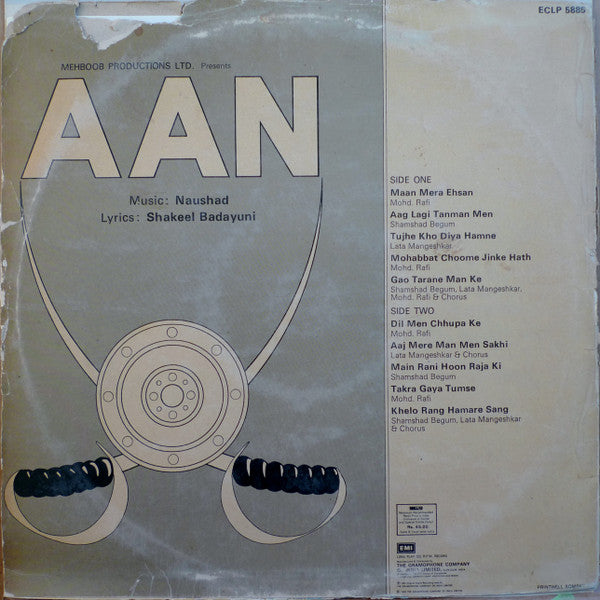 Naushad, Shakeel Badayuni : Aan (LP, Mono)
