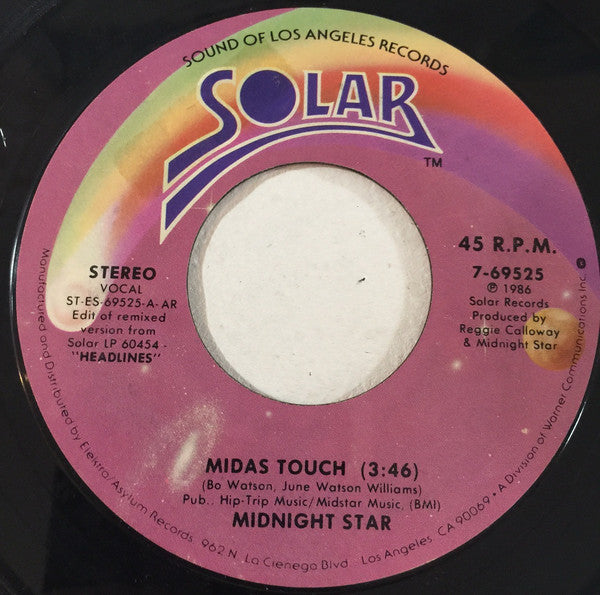 Midnight Star : Midas Touch (7", Single, Styrene, AR )