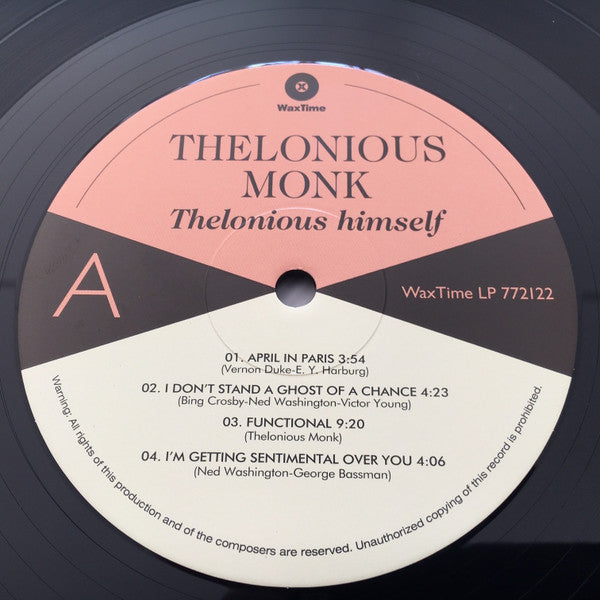 Thelonious Monk : Thelonious Himself (LP, Album, Ltd, RE, RM, 180)
