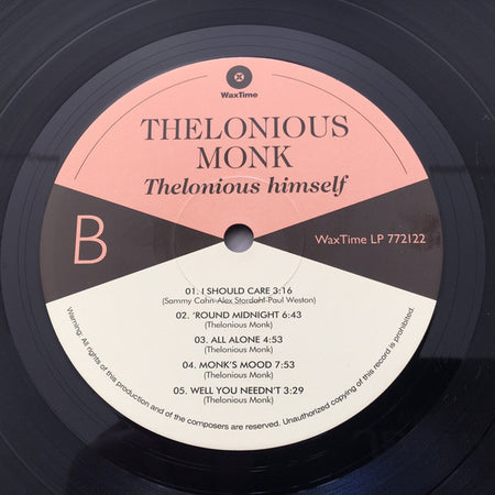 Thelonious Monk : Thelonious Himself (LP, Album, Ltd, RE, RM, 180)