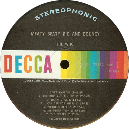 The Who : Meaty Beaty Big And Bouncy (LP, Comp, Glo)