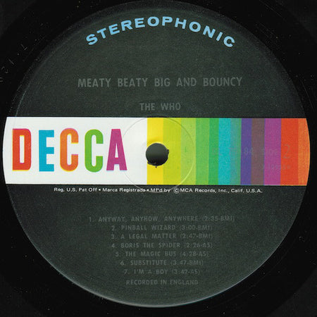 The Who : Meaty Beaty Big And Bouncy (LP, Comp, Glo)