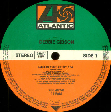 Debbie Gibson : Lost In Your Eyes (12")