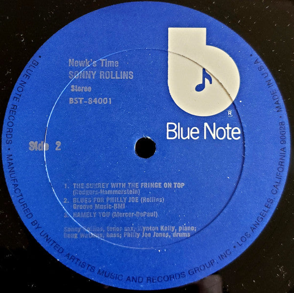 Sonny Rollins : Newk's Time (LP, Album, RE)