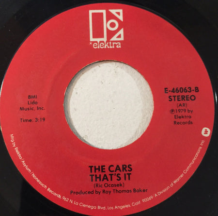 The Cars : Let's Go (7", Single, Styrene, AR )