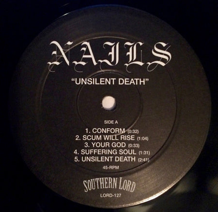 Nails : Unsilent Death (12", Album, RE, RP)