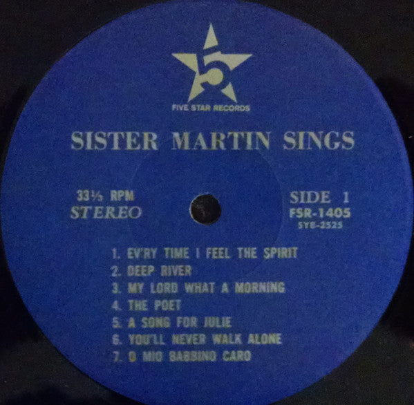 Sister Martin De Porres Coleman : Sister Martin Sings (LP)