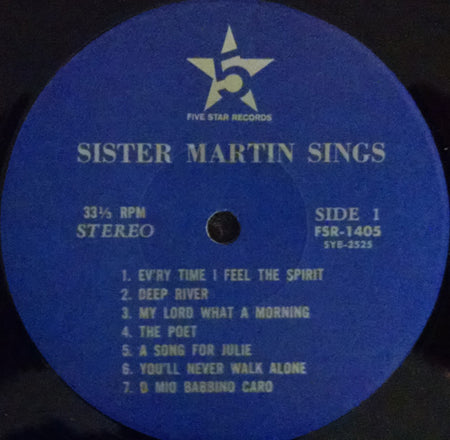 Sister Martin De Porres Coleman : Sister Martin Sings (LP)