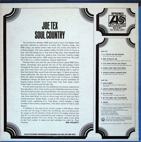 Joe Tex : Soul Country (LP, Album)