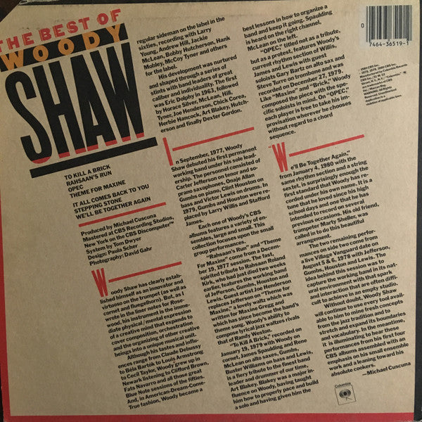 Woody Shaw : The Best of Woody Shaw (LP, Album, Comp, Promo)