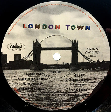 Wings (2) : London Town (LP, Album, Los)