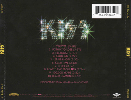 Kiss : Kiss (CD, Album, RE, RM, Son)