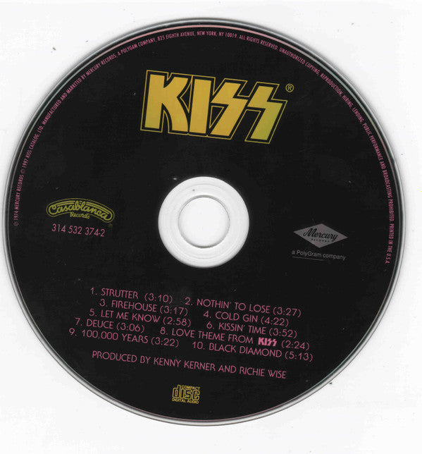 Kiss : Kiss (CD, Album, RE, RM, Son)