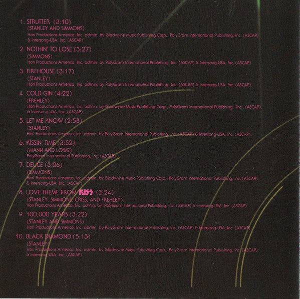 Kiss : Kiss (CD, Album, RE, RM, Son)