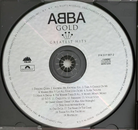 ABBA : Gold (Greatest Hits) (CD, Comp, RM, RP, UML)