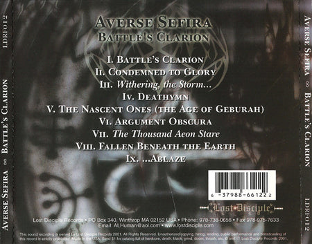 Averse Sefira : Battle's Clarion (CD, Album)