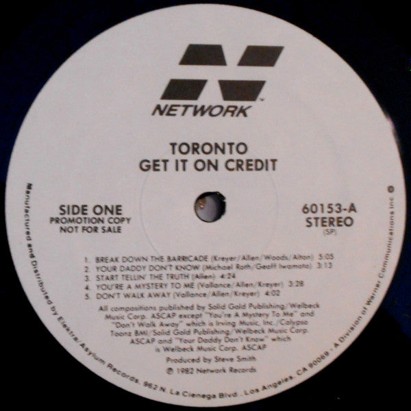 Toronto (4) : Get It On Credit (LP, Album, Promo, SP)