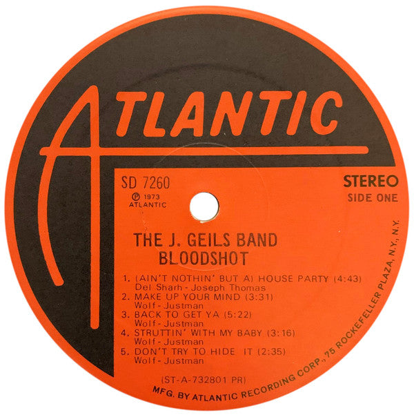 The J. Geils Band : Bloodshot (LP, Album, PR )