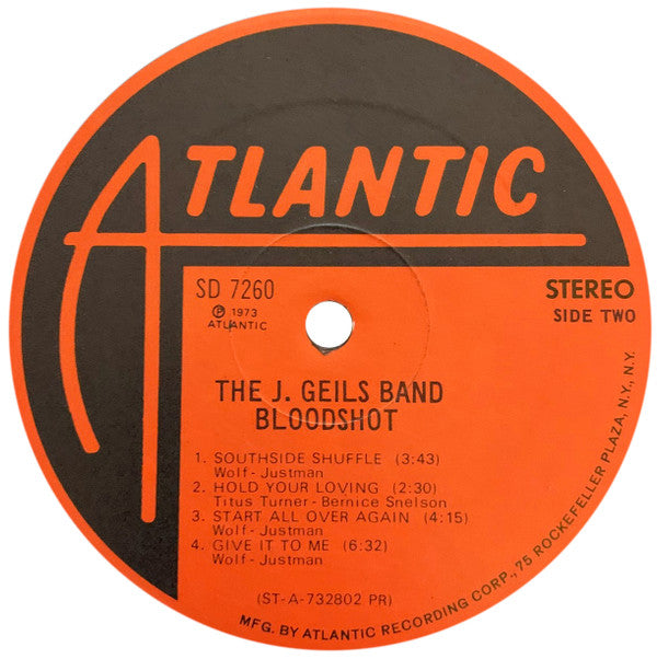 The J. Geils Band : Bloodshot (LP, Album, PR )