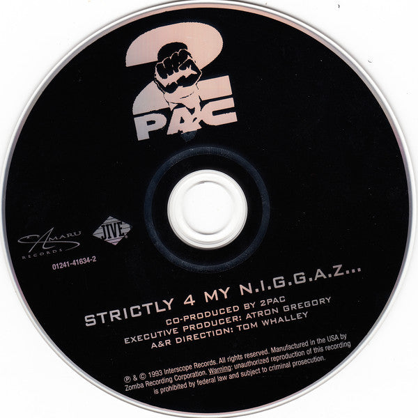 2Pac : Strictly 4 My N.I.G.G.A.Z. (CD, Album, RE, RP)