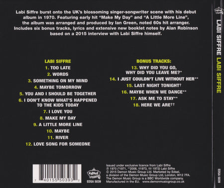 Labi Siffre : Labi Siffre (CD, Album, RE)