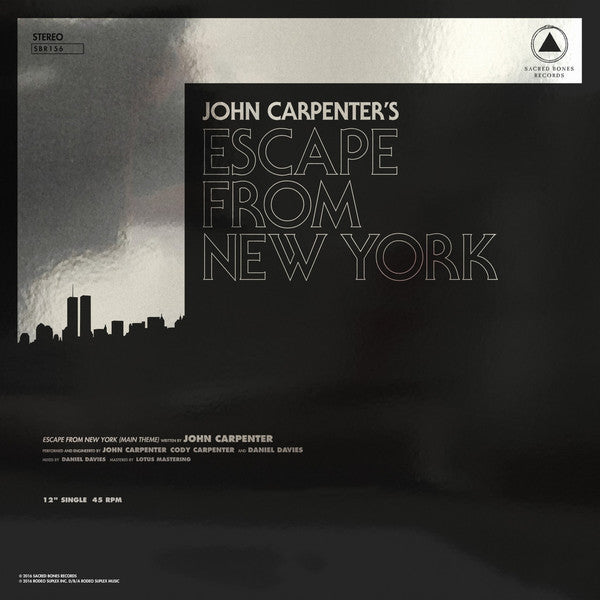 John Carpenter, Cody Carpenter And Daniel Davies : Halloween b/w Escape From New York (12", Single)