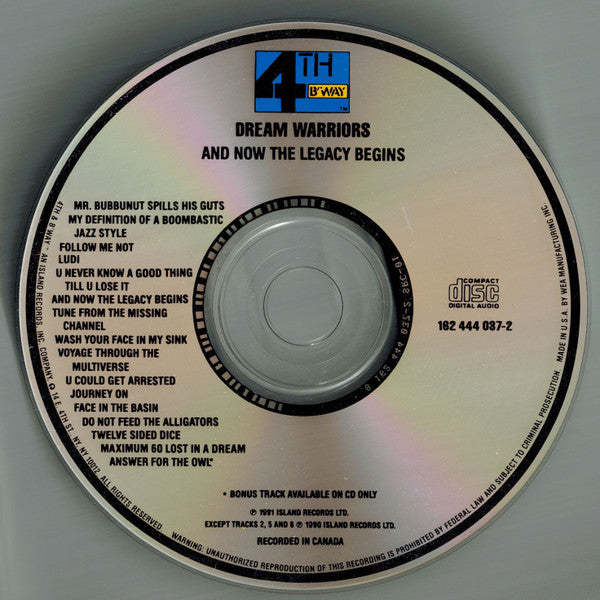 Dream Warriors : And Now The Legacy Begins (CD, Album)