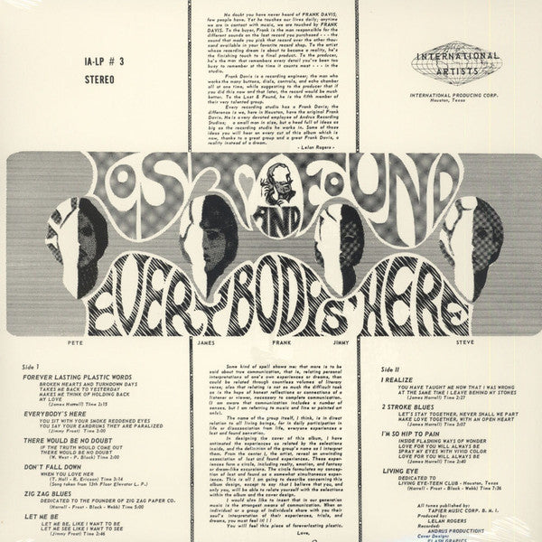 Lost And Found : Forever Lasting Plastic Words (LP, Album, RE, 180)