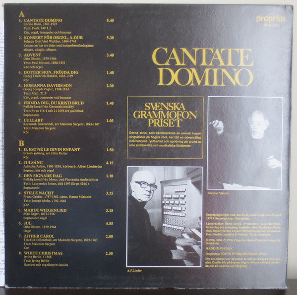 Oscars Motettkör, Torsten Nilsson, Alf Linder, Marianne Mellnäs : Cantate Domino (LP)