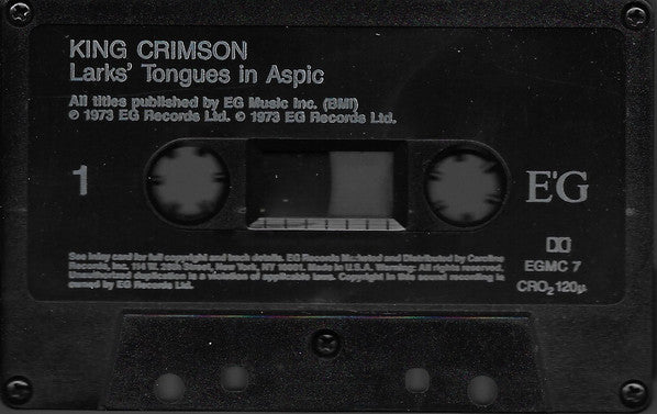 King Crimson : Larks' Tongues In Aspic (Cass, Album)